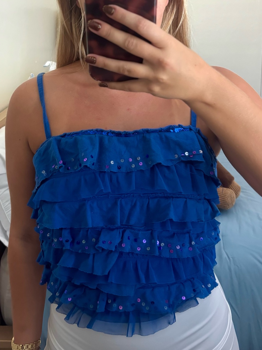 Justice Ruffle Sequin Tank Top - Picture 3 of 4